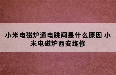 小米电磁炉通电跳闸是什么原因 小米电磁炉西安维修